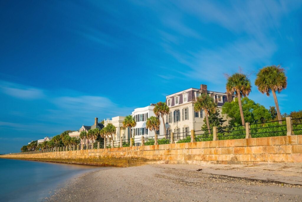 Historic waterfront homes along The Battery in Charleston, SC